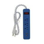 Extensión Eléctrica de 3 Tomas y 2 USB