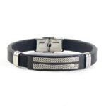 Pulsera Silicona y Acero B036