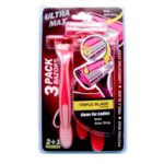 Máquina Afeitar Damas Ultra Max 3pack #22