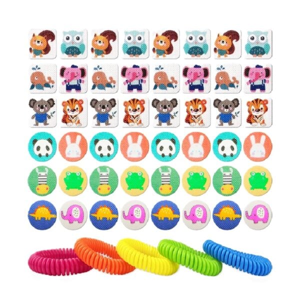 Set Calcomanías Repelentes y Pulseras