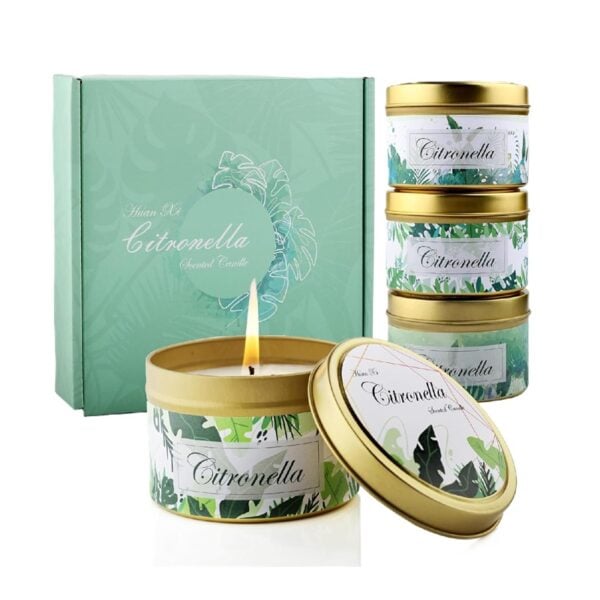 Juego de 4 Velas de Citronela