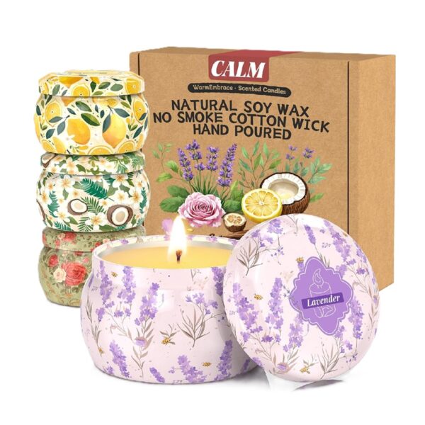 Juego de 4 Velas de Soja