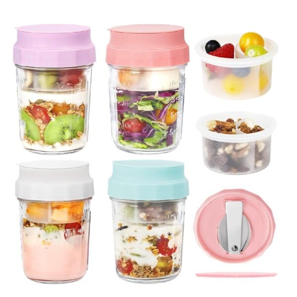 Recipientes con Tapas y Cucharas Plegables