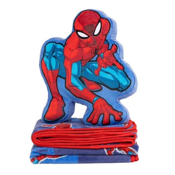 Juego de Almohada y Manta Spiderman