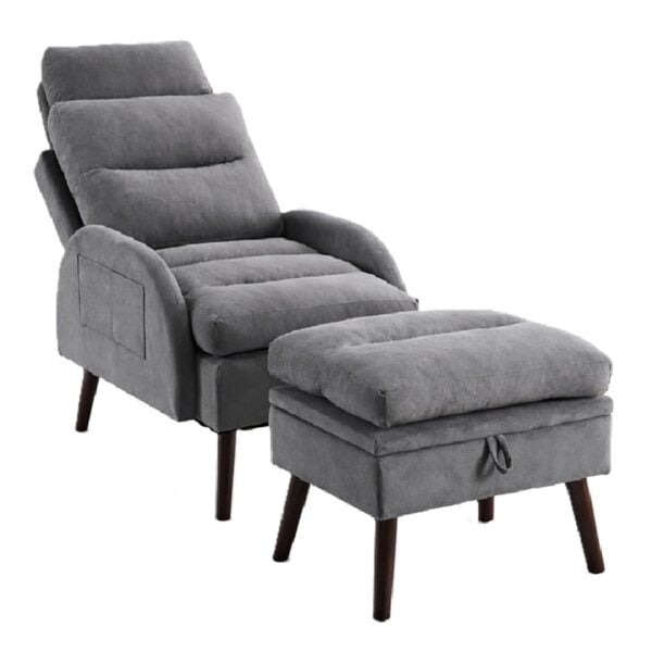 Silla Decorativa con Otomana